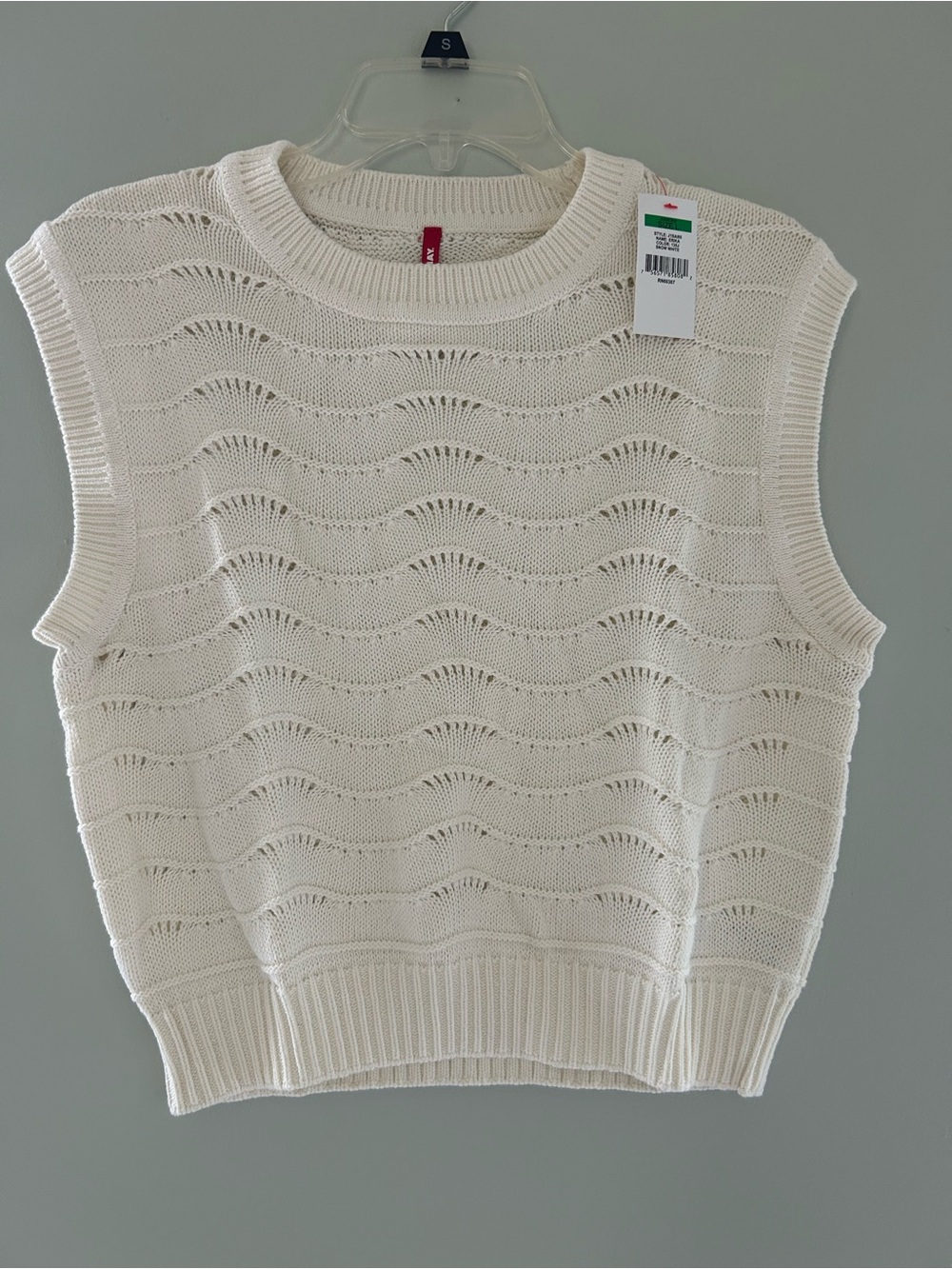 UNIONBAY Cream Knit Sweater vest large